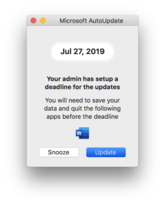 The new deadline dialog.